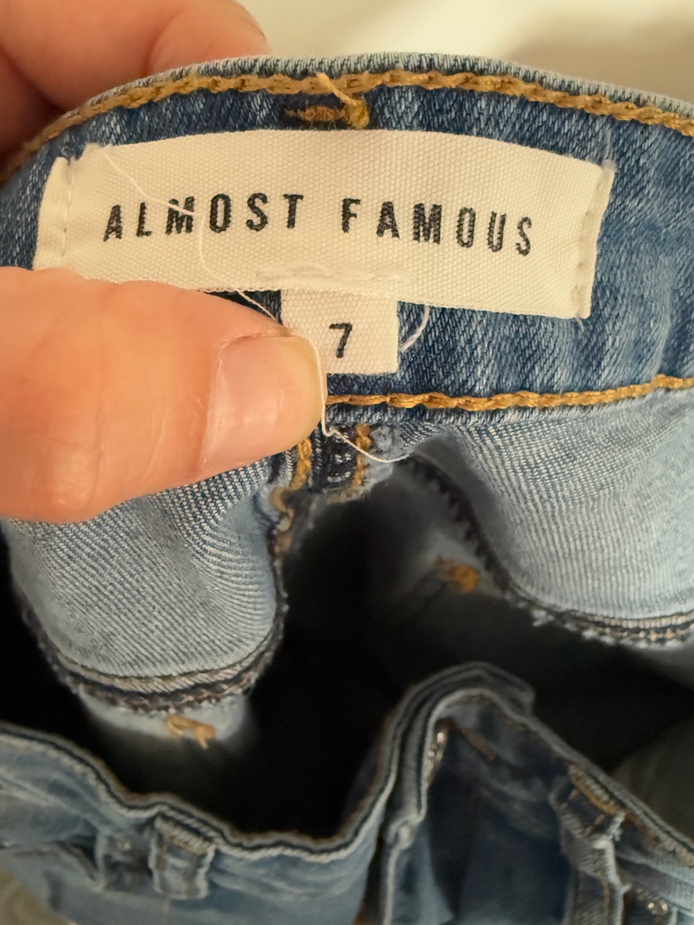 Almost Famous Distressed Flare Jeans - Picture 2 of 9